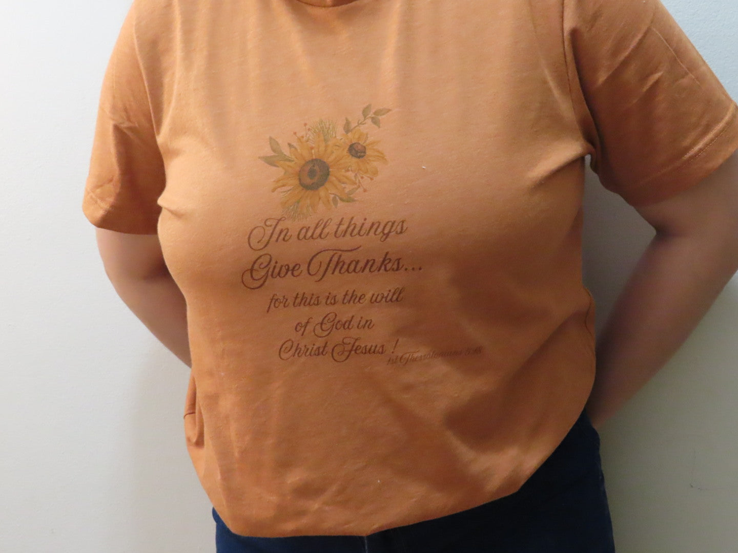 Heather orange Thanksgiving T-shirt