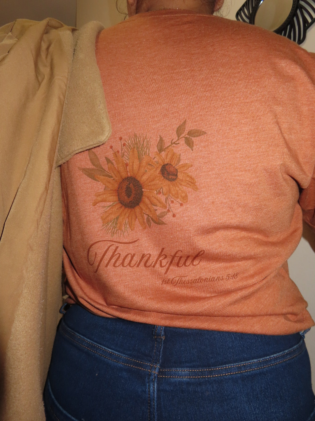 Heather orange Thanksgiving T-shirt