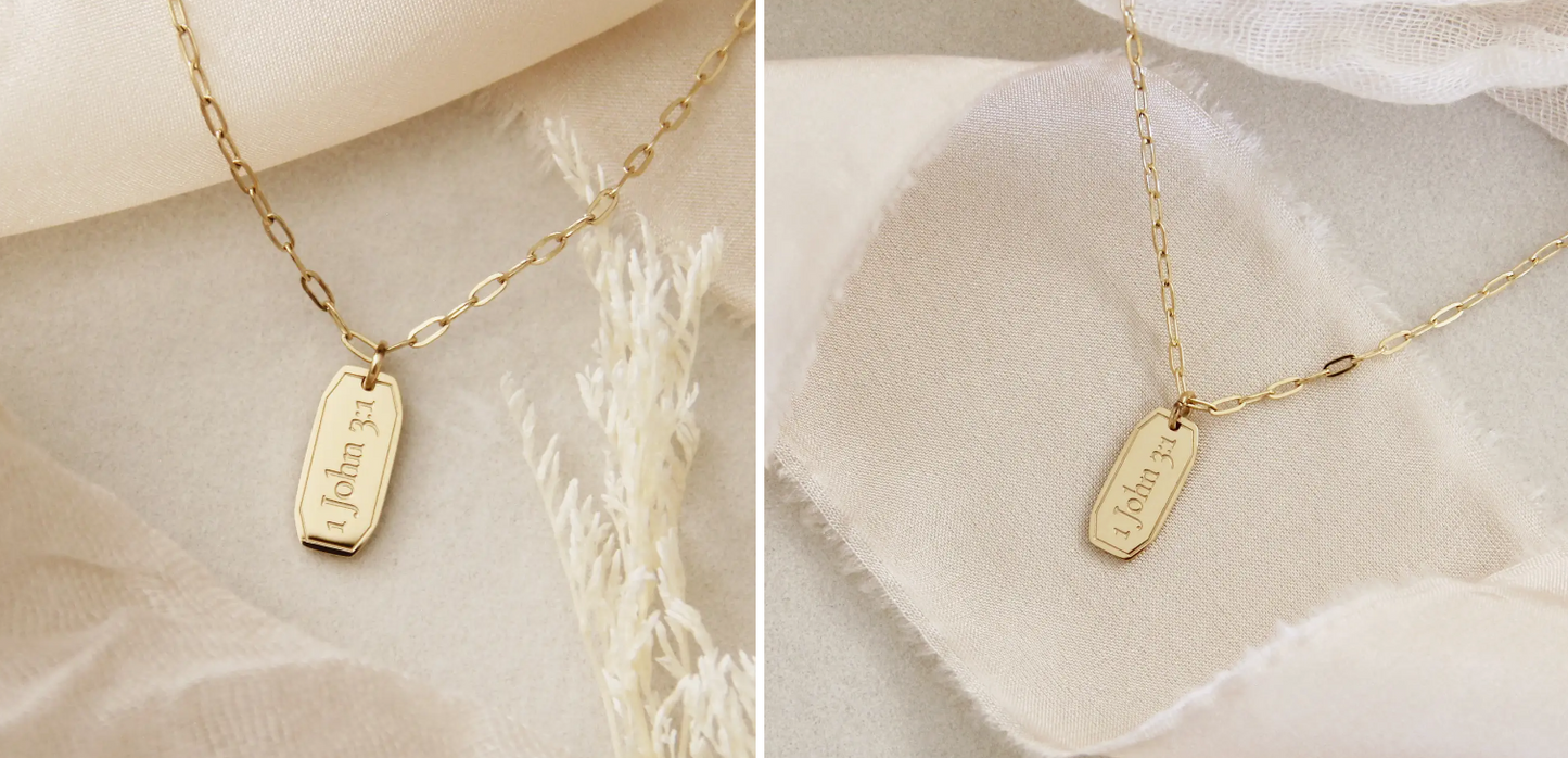 Daughter Scripture Necklace by Love Story Collection