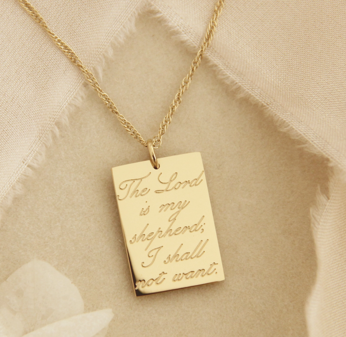 Psalm 23:1 The Lord Is My Shepard Scripture Necklace By Love Story Collection